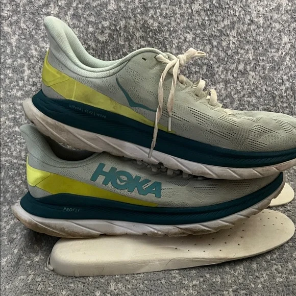 Hoka One One Mach 4 Blue Glass / Evening Primrose Athletic Shoes 11.5D - Picture 3 of 15